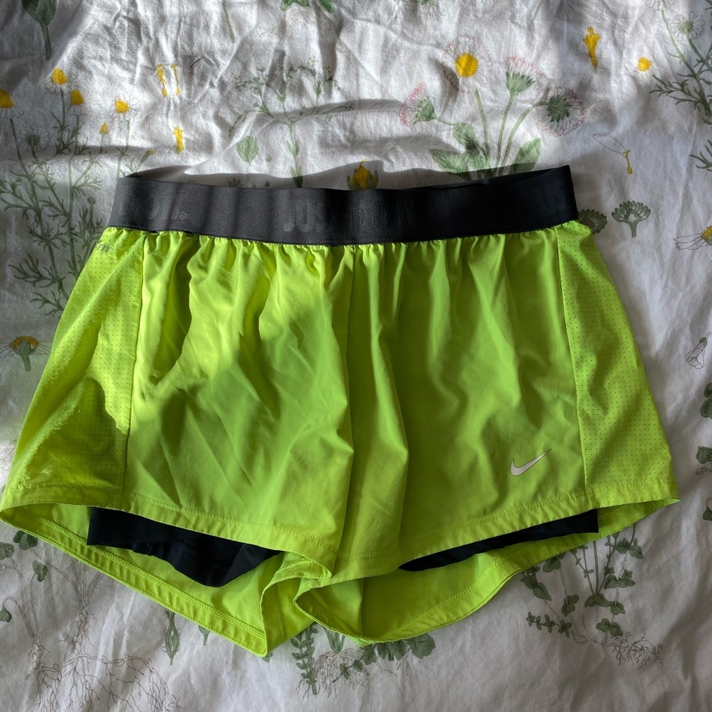 Nike Neon Yellow Running Shorts
